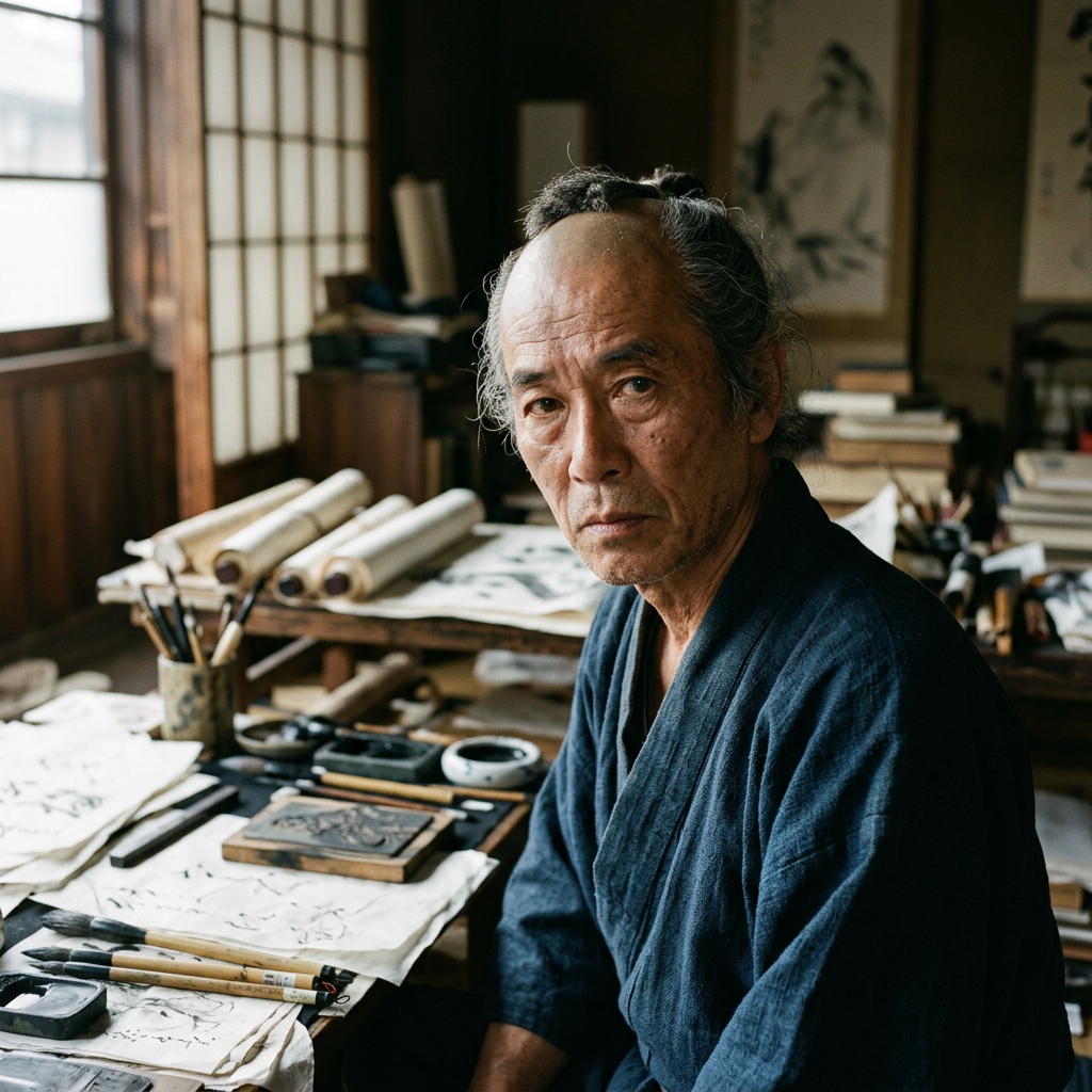 Portrait of Katsushika Hokusai