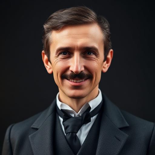 Portrait of Nikola Tesla